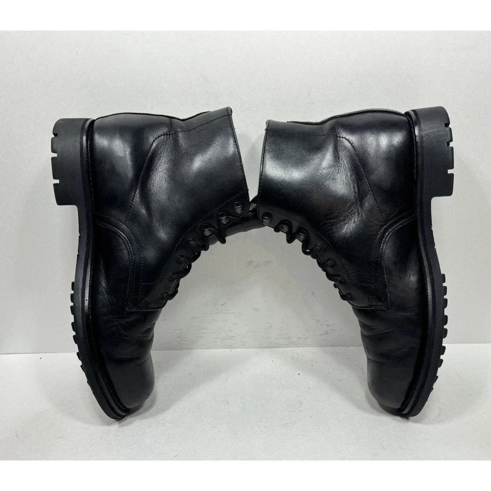 Frye Berwick Boots Black Leather 87430 Men's Size 9 Wide Shoes